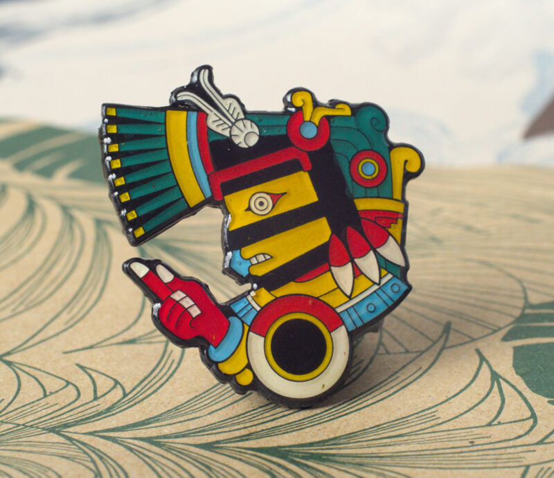 Pin metálico de Tezcatlipoca