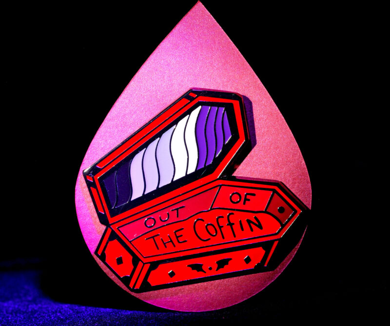 Spooky Pride - Out of the Coffin - Ace Flag